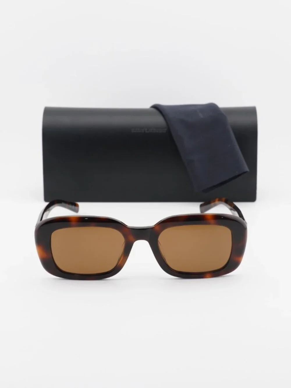 Saint Laurent SLM130/F 004 Rectangle Sunglasses - Havana/Brown - Picture 2 of 11